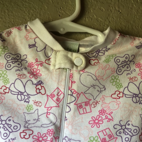 Girls Pajamas Y2K Bundle Set Of 2 Long Sleeve Footed Baby Sleepers 0-3 Months - Picture 8 of 12